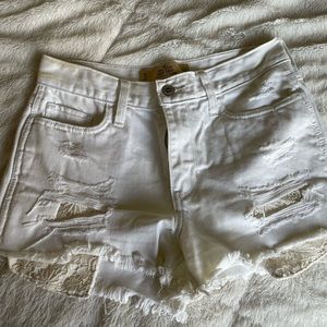 White jean shorts from Hollister. Size 3